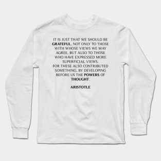 Aristotle's Quote Long Sleeve T-Shirt